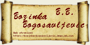 Božinka Bogosavljević vizit kartica